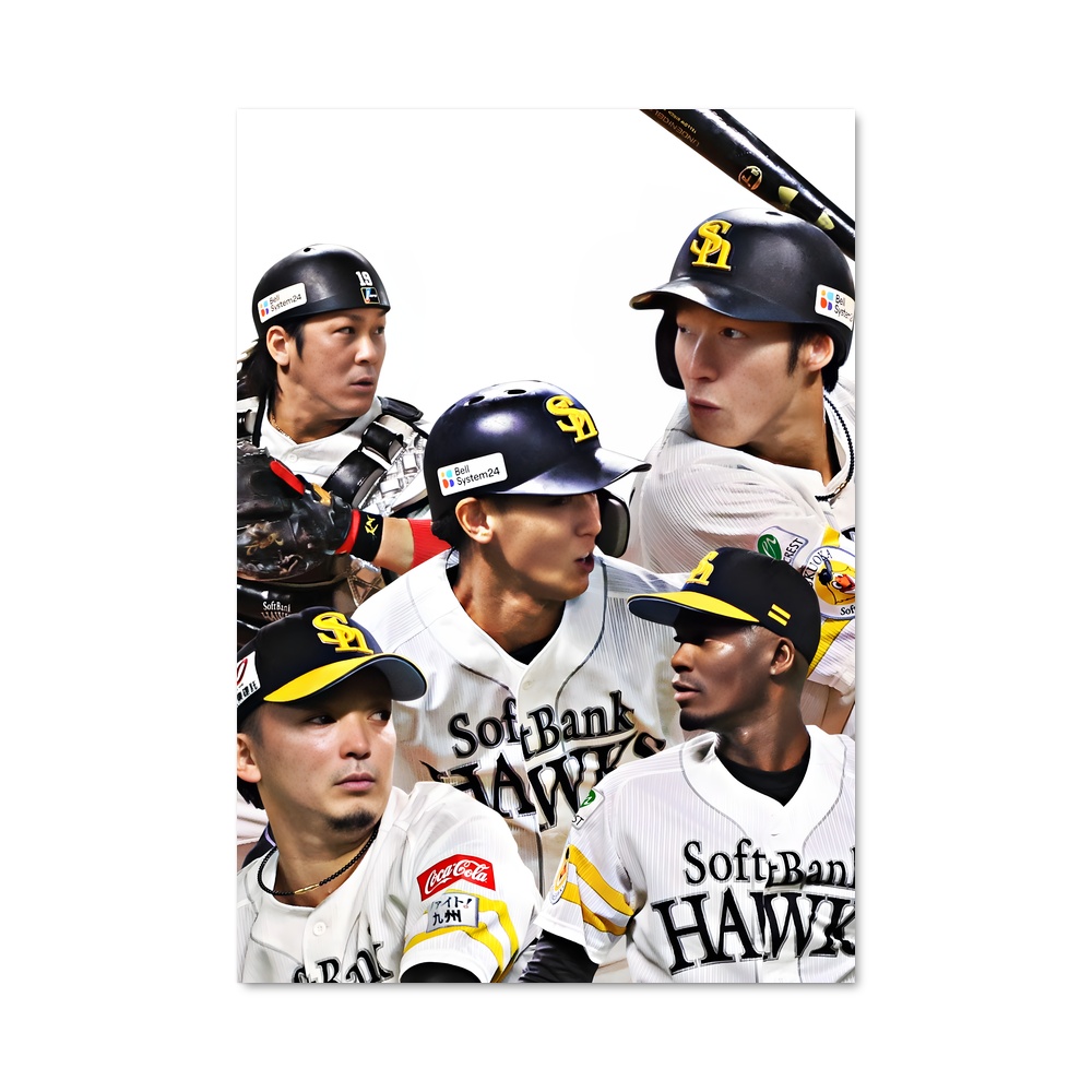Poster Équipe des Hawks – affiche Baseball